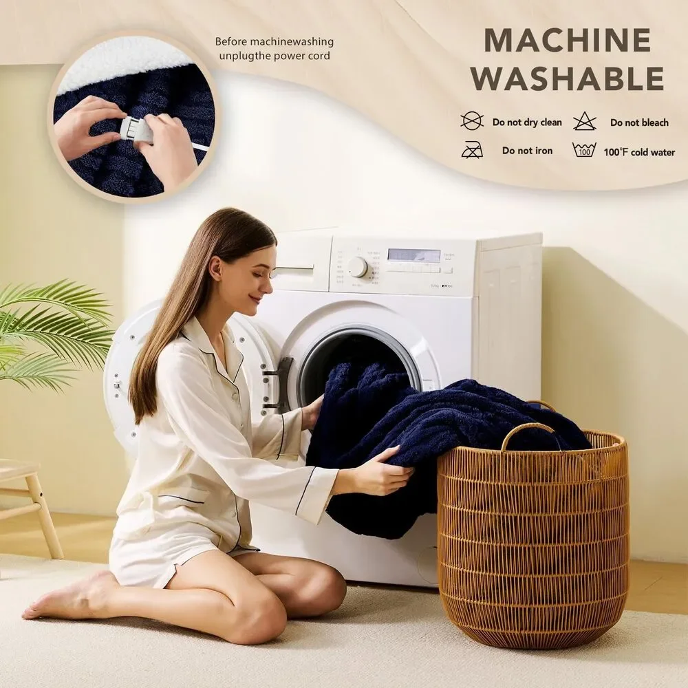 Electric Heated - Bed Blankets Throw 10 Heating Levels